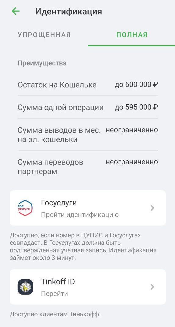 Идентификация для ставок в Госуслугах
